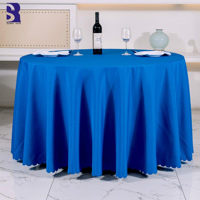 

SunnyRain 1-Piece Solid Color Party Table Cloth Halloween Christmat Tablecloth Round Black Tablecloths 320cm, Purple