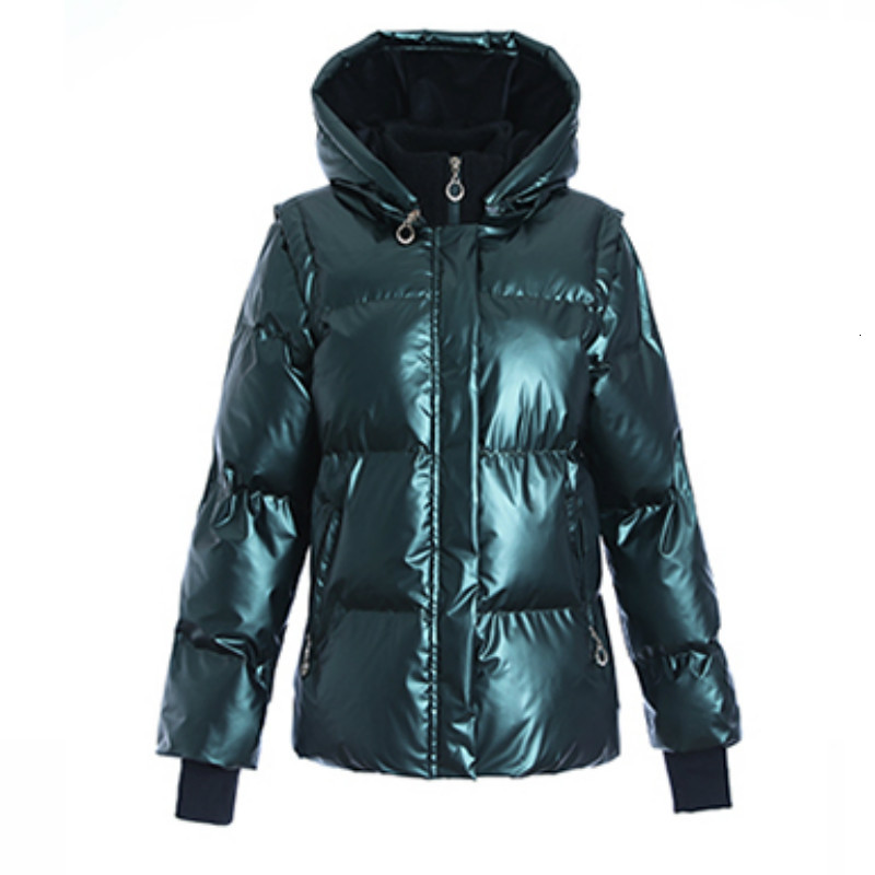

2021 New Hooded Short Female Warm Parkas Er Winter Jacket Thicken Parka Women Coat Pp317 A5zu, Black