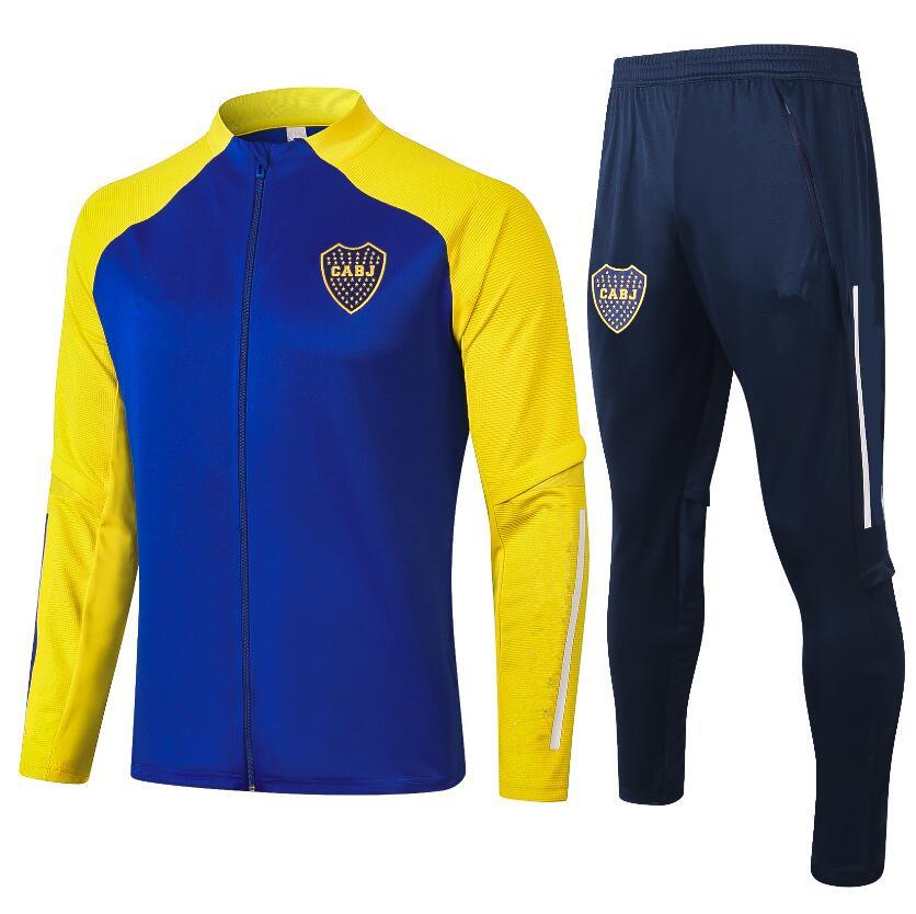 

20 21 Boca Juniors Soccer Jacket Tracksuit Survetement 20 21 DE ROSSI GAGO Boca Junior Football Jacket Training Suit Jogging Set Chanda Bwco, Black