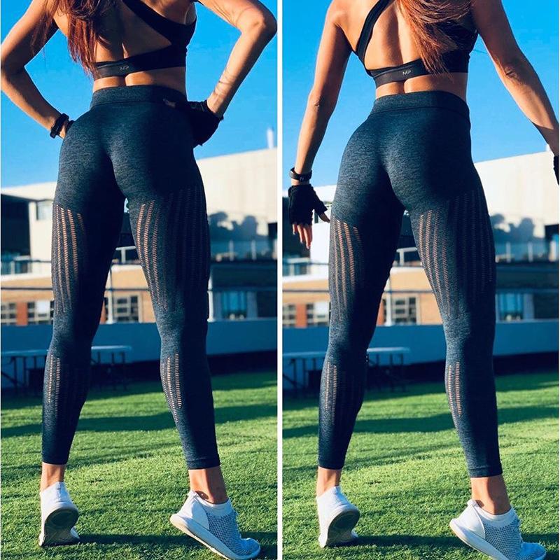

Pants High Waist Push Up Leggings Sport Fitness Running Yoga Pants Energy Elastic Trousers Gym Girl Tights, Black