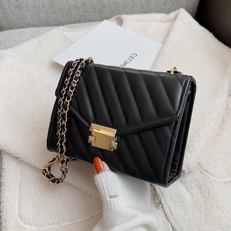 Shangxin Embroidered Bags Women's New Autumn/Winter Fragrant Small Thread Trend Cha Shoulder Messenger 2020 Lingge Rwked