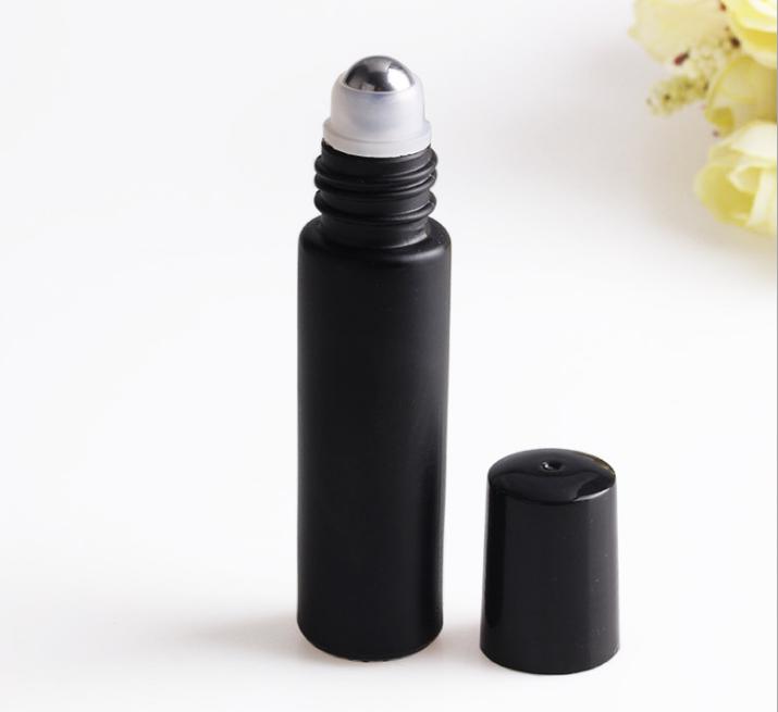 2021 Factory Price 10ml 1/3oz Black Fragrances ROLL ON GLASS BOTTLE ESSENTIAL OIL Metal Roller Ball BY DHL/EMS Free-image-704174054