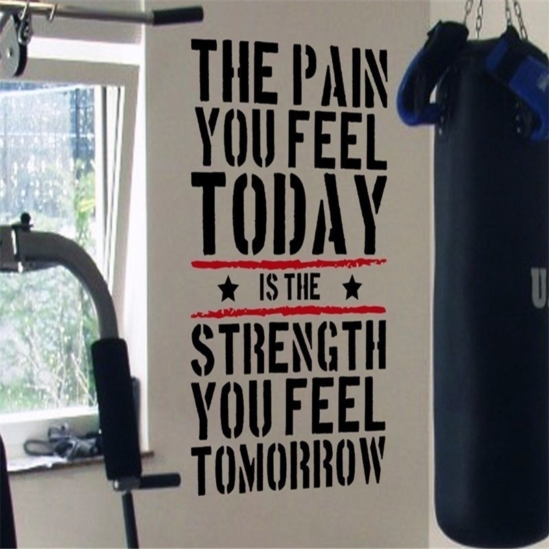 

The Pain you Feel Today... Home Gym Motivational Decal Quote Fitness Strength Workout Stickers Wall Art For Kids Rooms Y200103