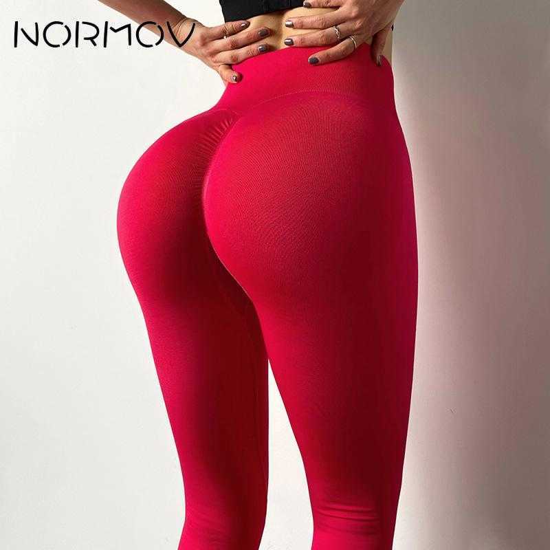

Leggings Normov Women Seamless Yoga Pants High Waist Sports Gym Leggings Push Up Female Fitness Sexy Slim Workout Legging, Black