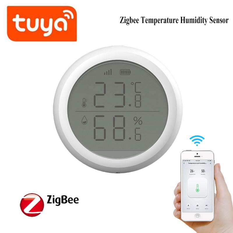 

Smart Home Control Tuya Zigbee Temperature Humidity Sensor Remotely Monitor Environment For Work With APP