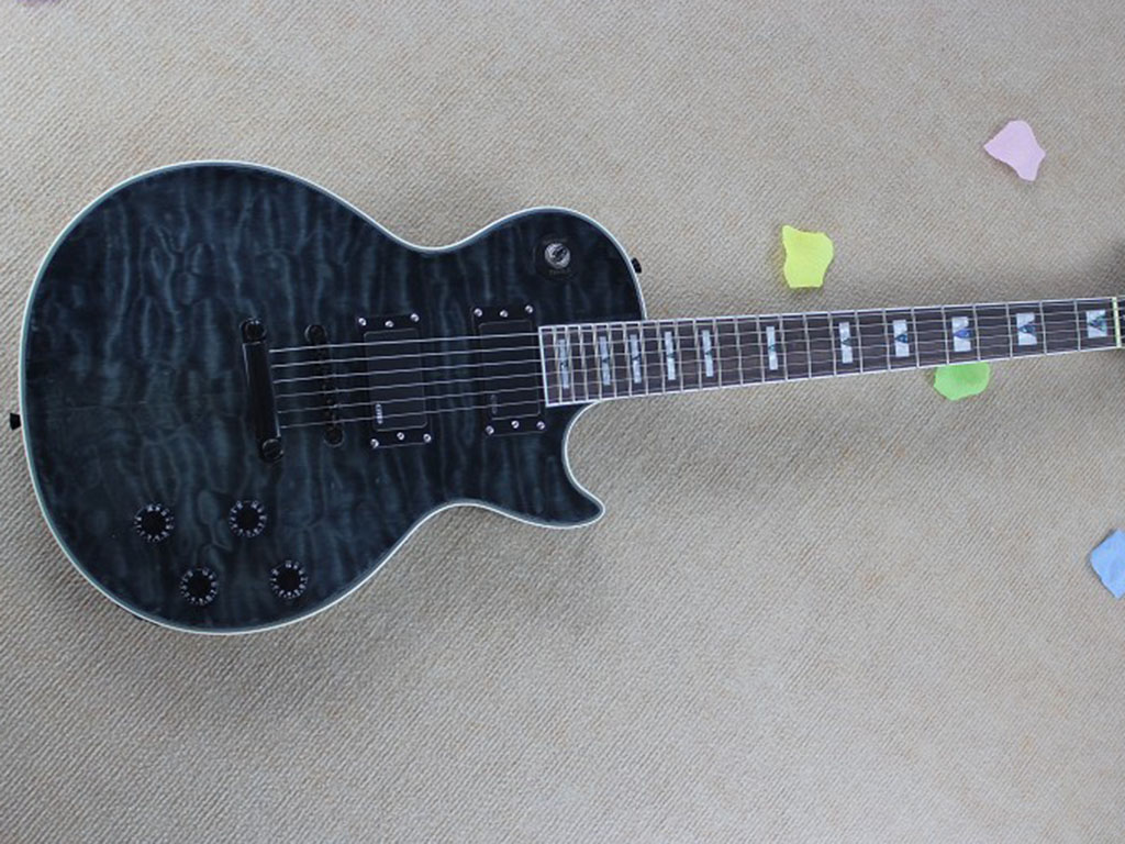 

Custom Prophecy Plus Electric guitar cloud pattern black active circuit