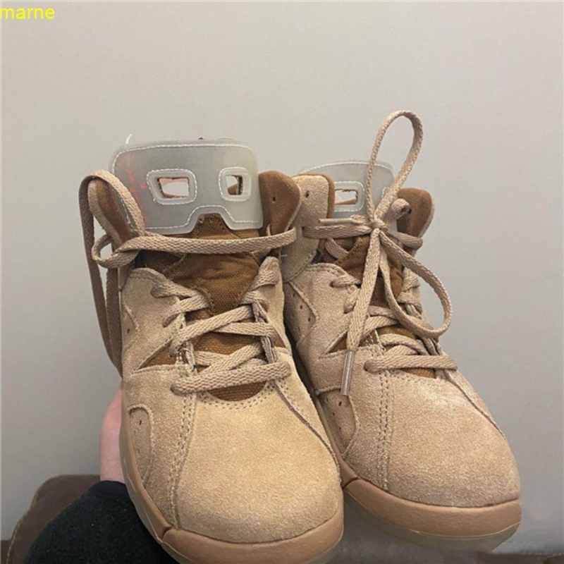 

2021 High Quality Jumpman 6 6s Men's Basketball Shoes Travis British Khaki Brown Sneakers, Customize