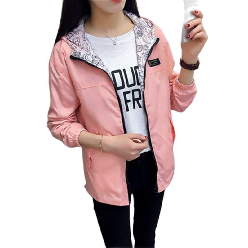 

Women's Trench Coats 2022 Autumn Windbreaker Jacket College Style Long-sleeved Korean Students Loose Thin Short On Both Sides H188, Black
