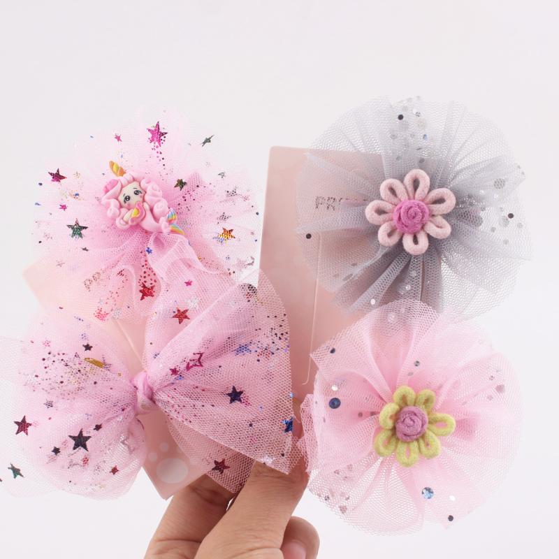 

Hair Accessories 1pcs DIY Handmade Lace Fashion Girl Bow Clip