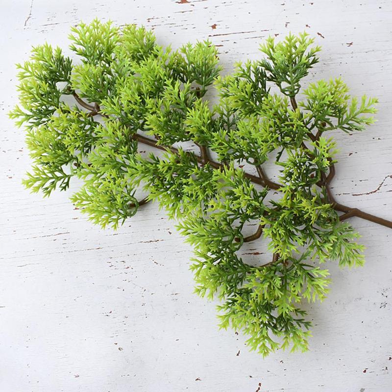 

1Pc Plastic Artificial Green Cypress Tree Leaf Pine Needle Leaves Branch Christmas Wedding Home Office Hotel Decoration