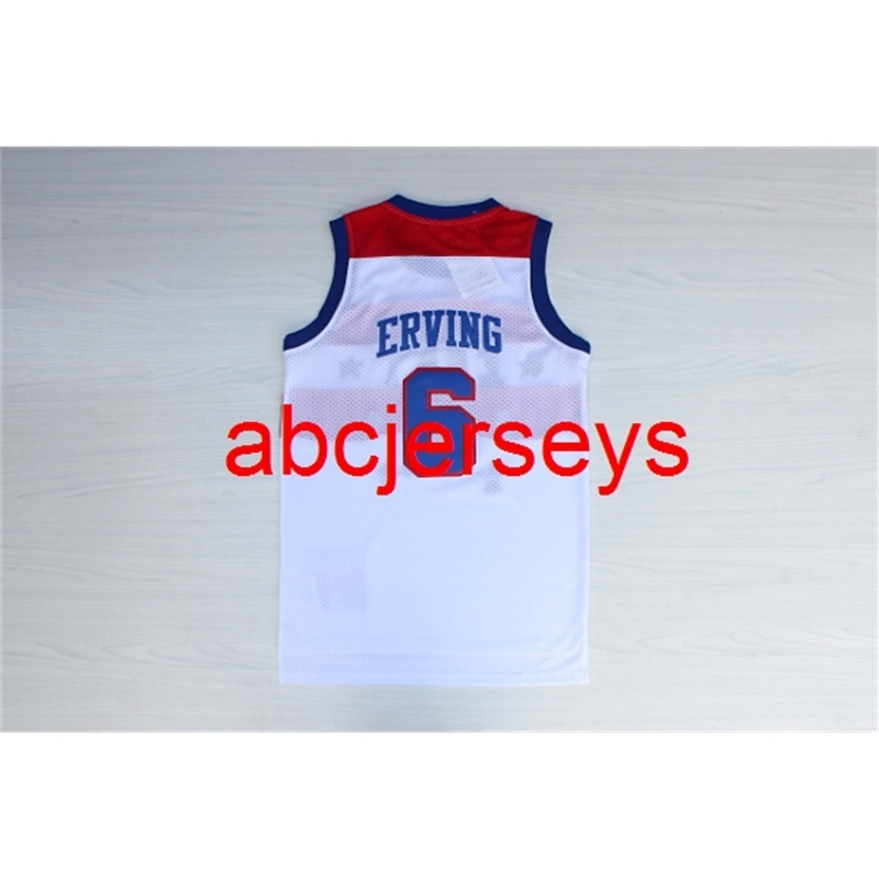 

#6 Julius Erving #32 BASKETBALL JERSEY Embroidery Stitches Ncaa XS-6XL, 6 white