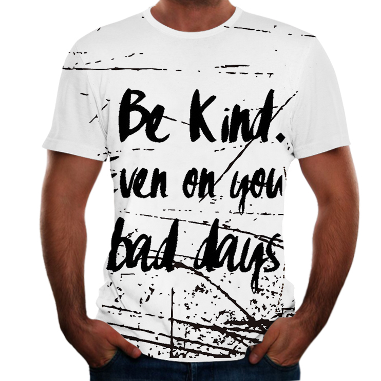 

Letter Men's Short Sleeve White with black t shirt Youth Breathable Tshirts Graphic Men Flame Print T-shirt Casual 3D Digital Printing Tees Boy Fashion Street Tops, 2376