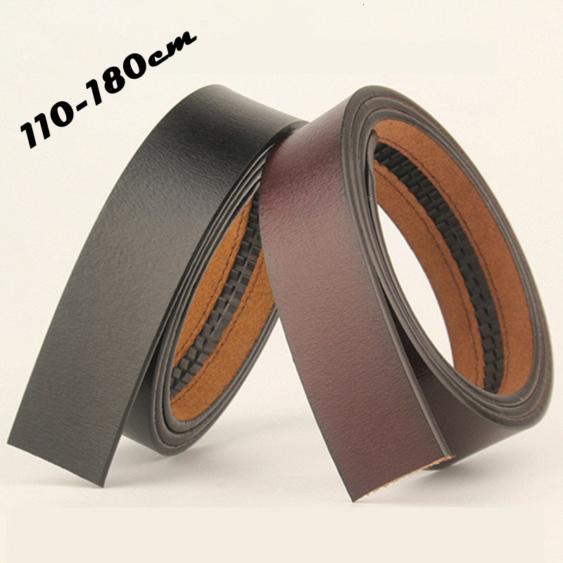 

2021 New 110 120 130 140 150 160 170 180cm Body Without Men Longer Length Genuine Belt Automatic Buckle Belts 3.5cm Width W2gw, Black