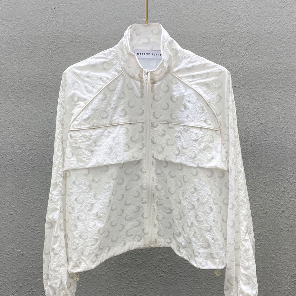 

men women marine new moon reflective short sun protection suit coats, White
