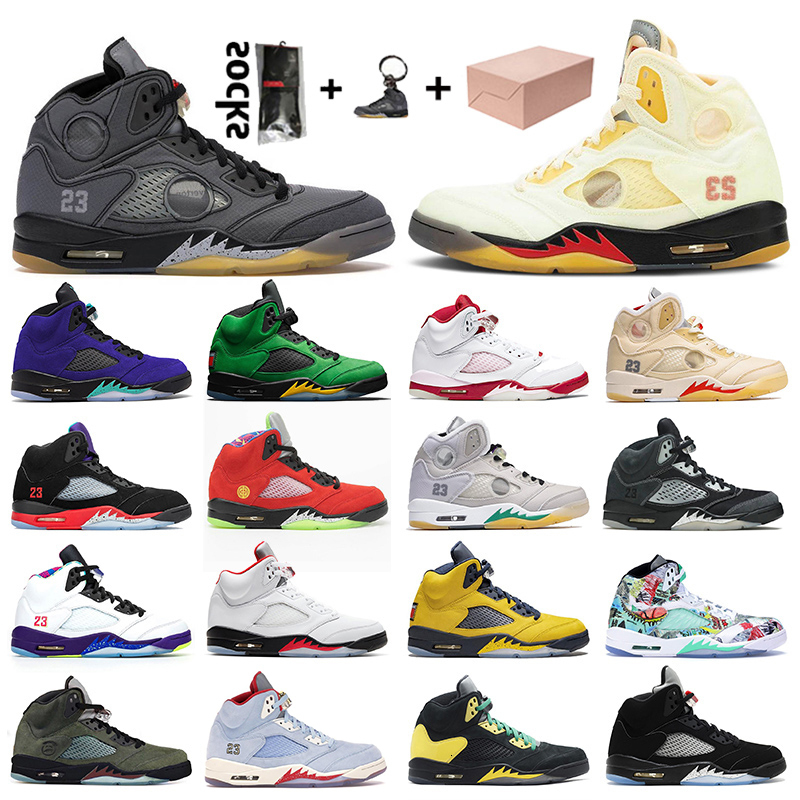 

Top Quality With Jumpman 5 5s Fire Red Sail Muslin Basketball Shoes What The Oregon Ducks Purple Grape Oreo Travis Trainers Sneakers