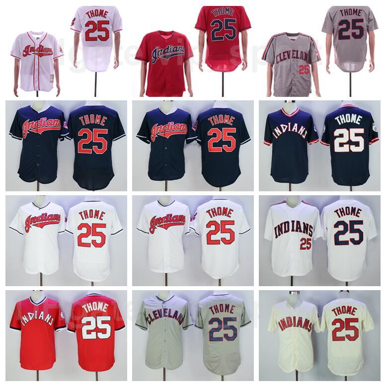 

Retro 1979 1978 Baseball 25 Jim Thome Vintage Jersey Men 1995 Retire Navy Blue Red White Grey All Stitched Flexbase Cool Base Pullover, Blue;black