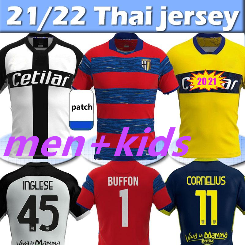 

21/22 PARMA soccer jersey BUFFON GOALKEEPER CALCIO MAGLIA PORTIERE 2021 2022 1 KUCO MIHAILA GERVINHO jerseys HERNANI JR football shirt men kids, White