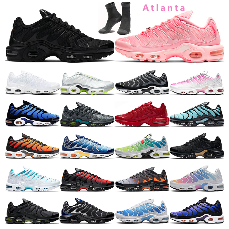 

2021 tn plus running shoes mens White black gold Hyper blue pink true green women Breathable sneaker trainer outdoor sport fashion size 36-46, 39