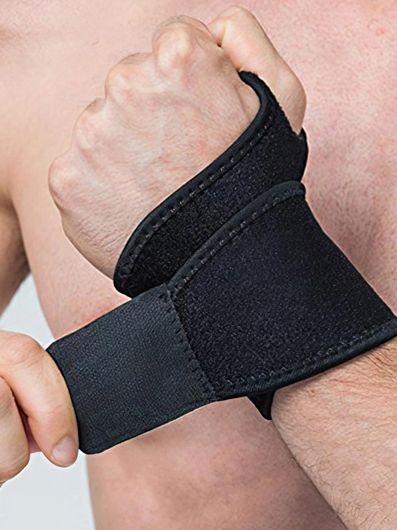 

Wrist Support Neoprene Sports Brace Soft Weightlifting Compression Guard Elastic Wrapped Bandage Wristband With Breathable, Black;red