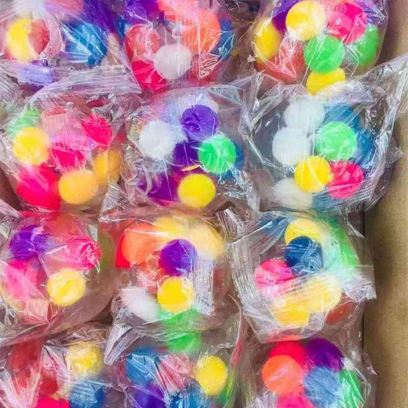 

Sticky wall kneading music vent colorful bead grape TPR sticky novelty ball decompression toy