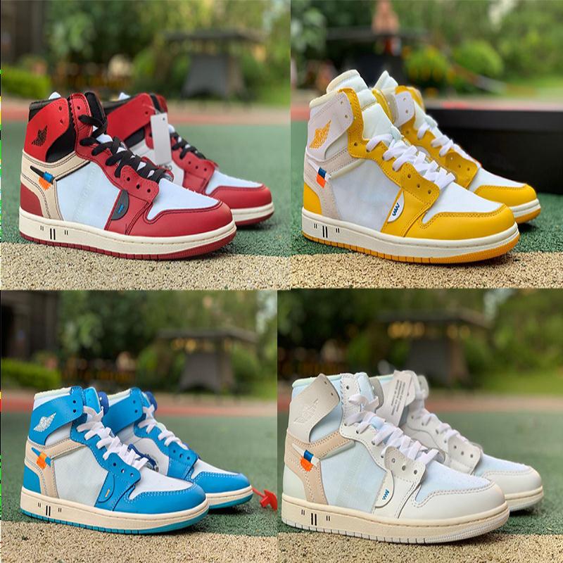 

High OG outdoor 1s UNC Off Box Sports Chicago Mens Basketball Shoes 1 Joint Blue University White North Carolina yellow jumpman Red Sne Iuuf, #1