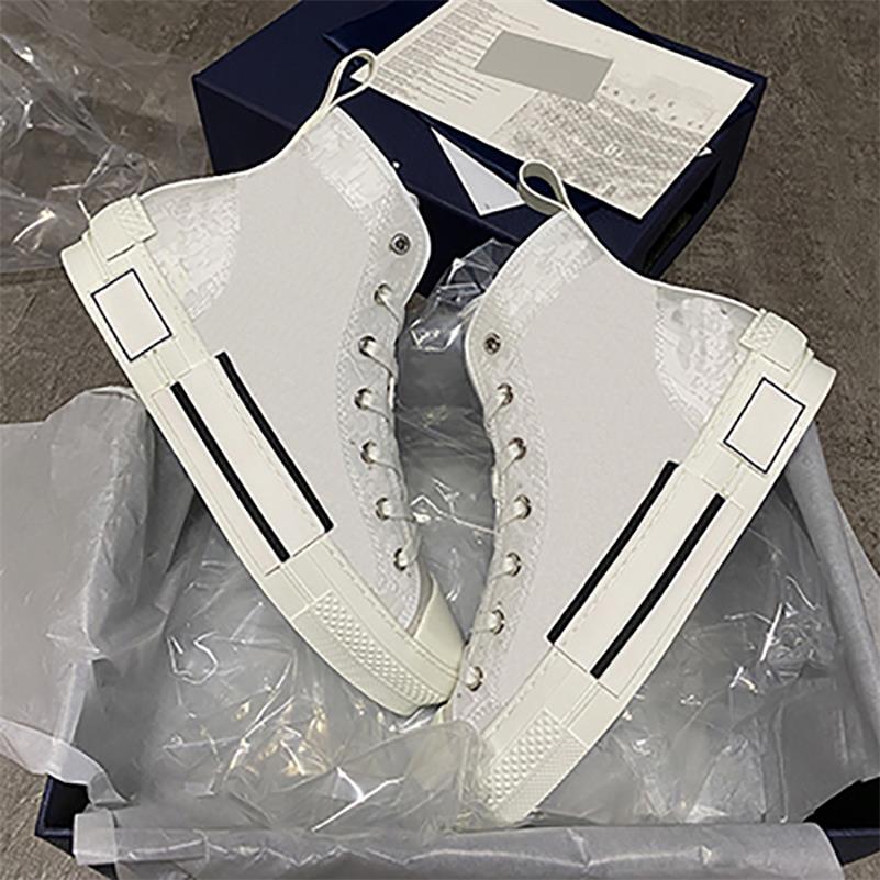 

2021 Designer Sneaker For Women Men HighTop Print Shoes Technical Leather Clear Canvas Trainers Outdoor Casual Shoes With Box NO71, Color 4 all black