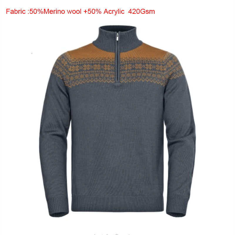 

2021 New Men's 50% Soft Merino Sweater 420g Heavy Weight Man Wool Jumper Warm Thermal European Size M-xl 894r, Black white