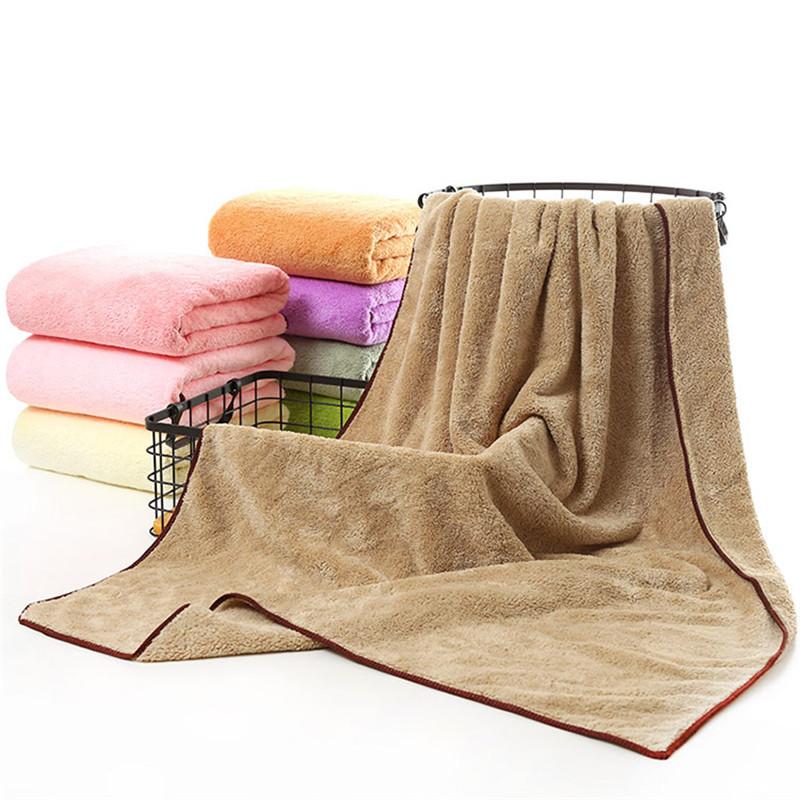 

Towel Arrival Microfiber Fabric Solid Coral Cashmere Bath Beauty Salon Sauna Spa Bathrobes Absorbent Beach Towels For Adults, Green