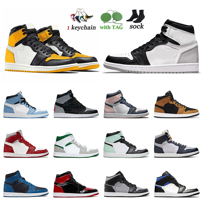 

Bests Quality Jumpman 1 1s Mens Women Jodon Basketball Shoes US 13 Stage Haze Yellow Toe Georgetown Dark Marina Blue Pine Green Cool Grey Patent Bred Sneakers 36-47, A7 stage haze 36-46