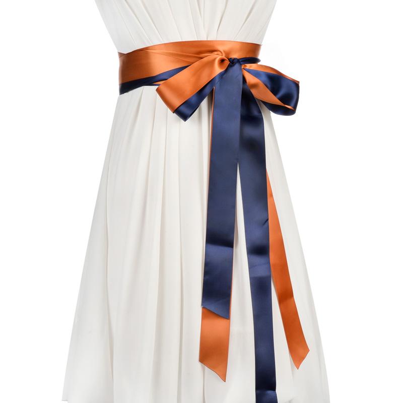 

Belts SILMARIL Fashion Belt Ladies Hit Color Ribbon Sweet Wild Decorative Bow Long Knotted, Black