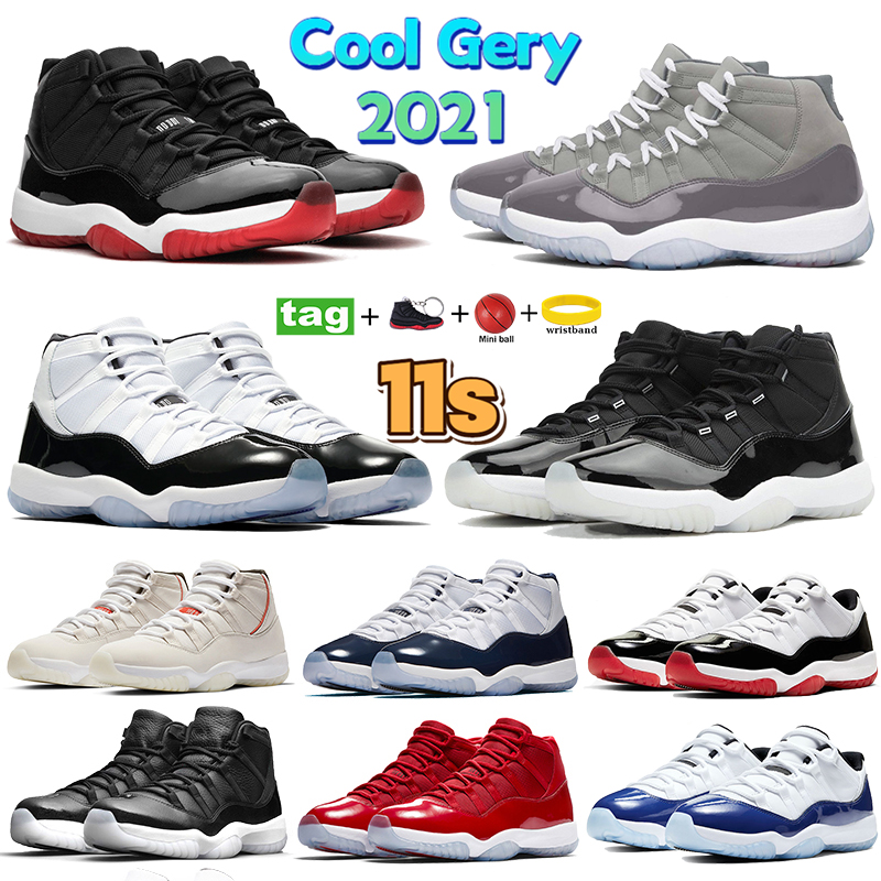 

11 11s cool grey Basketball Shoes 25th Anniversary Concord 45 Space Jam Gym Red Mens Sports Shoe patent bred Men Women Sneakers, #21 36-46