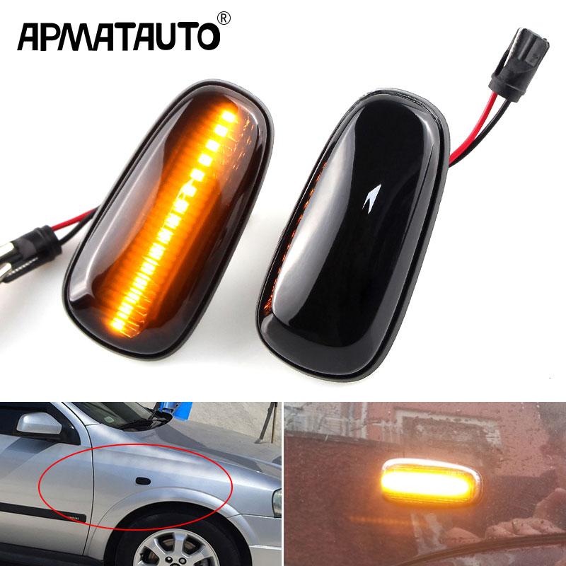 

Emergency Lights 2PCS Canbus Car LED Dynamic Smoked Blinker Turn Signal Light Side Marker Lamp For Zafira A 1999-2005 Astra G 1998-2009