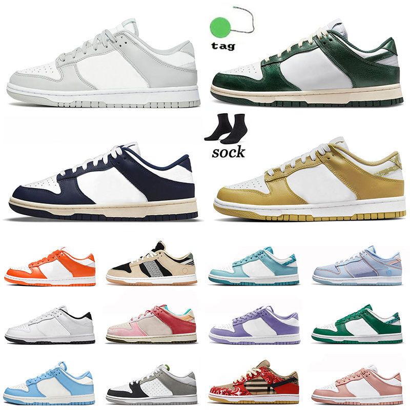 

Designer Low Running Shoes Mens Women Skate Flat Sneakers Black White UNC Barley Paisley Vintage Green Navy Coast Lows Grey Fog Off Trainers Jogging 36-45, A38 grey fog 36-45