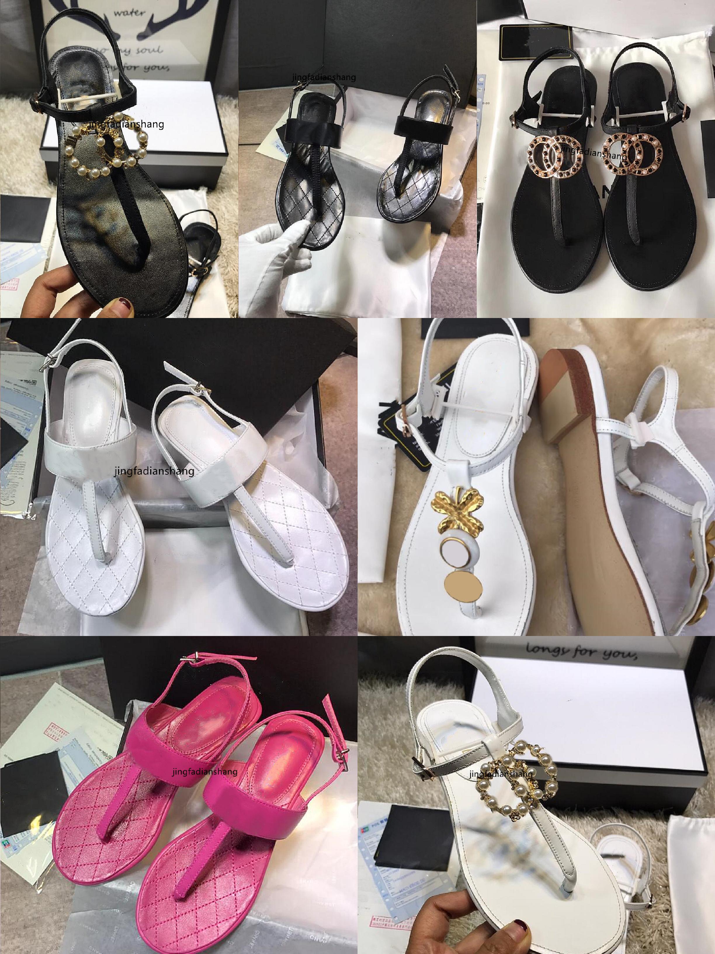 

2021 Luxury Designer Women Sandals Crystal Calf leather Classic quilted Platform Fashion Casual Shoes size, Black