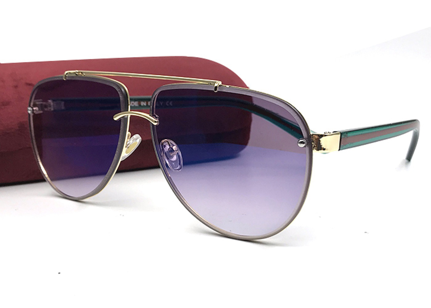 

Fashion Rimless Oval Sunglasses For Men Women Personality Pilot Sun Glasses New Italy Brand Designer Vintage Eyewear Shades With Case