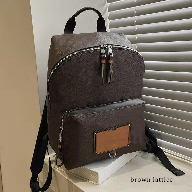 

Pink Sugao backpack shoulder tote bags handbags Large capcity high quality pu leather fashion designer luxury bag for men and women, Grey lattice