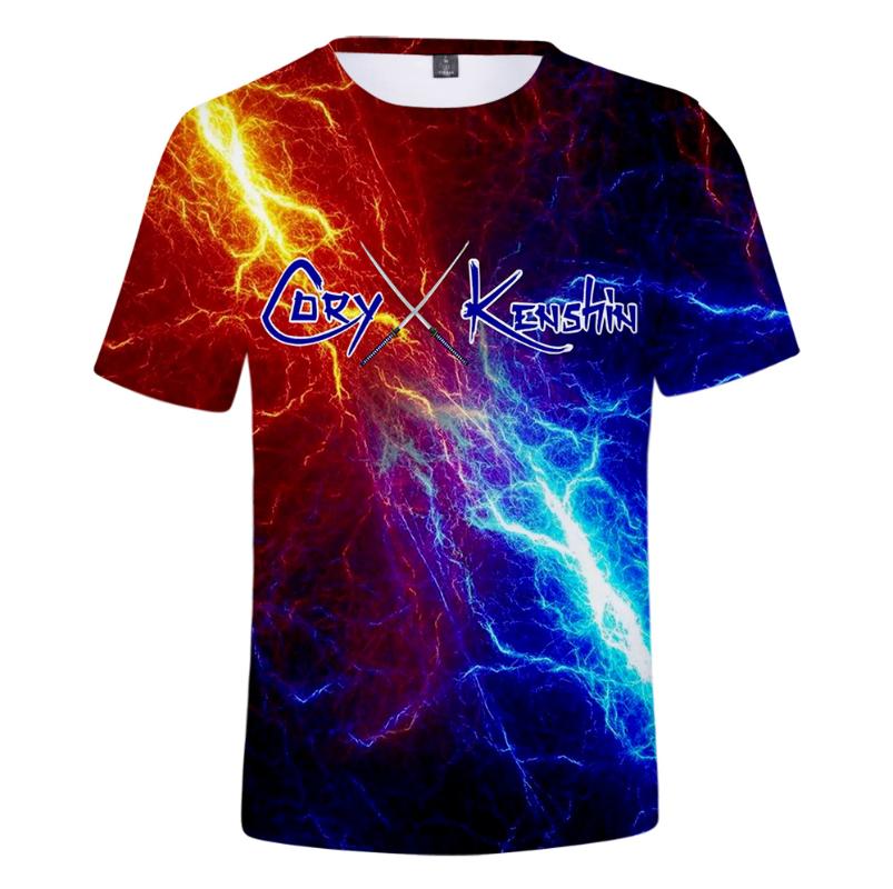 

Men's T-Shirts Coryxkensh 3D Print T-shirt Men/Women Summer Casual Short Sleeve Clothes 1, White;black