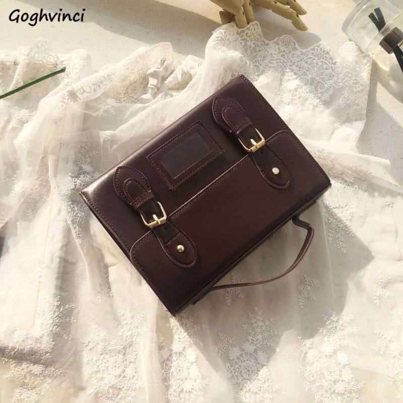 

Shoulder Bags PU Women Harajuku Fashion Flap Jk Book Vintage Japanese Style All-match Students Cross-body Office Ladies Casual, Black