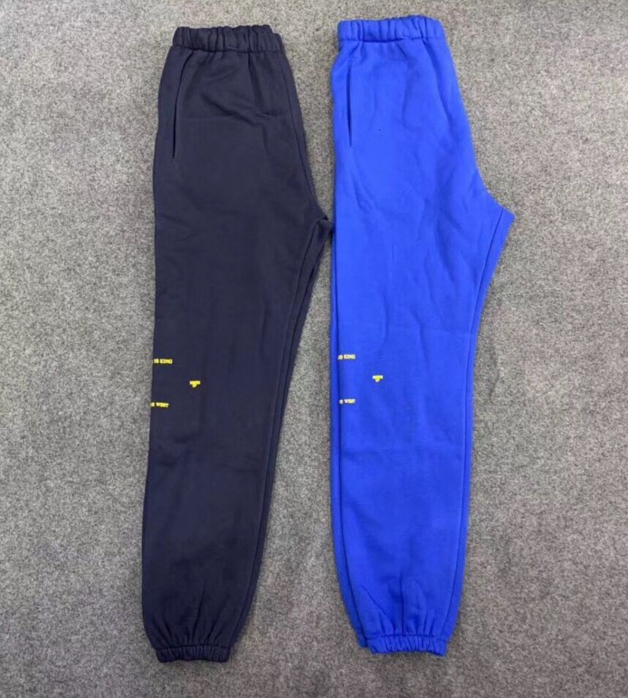

2021 New Hiphop Kanye West La Exclusive Sweatpants Streetwear Autumn Winter Casual Joggers Jesus Is King Trousers Pants X34x
