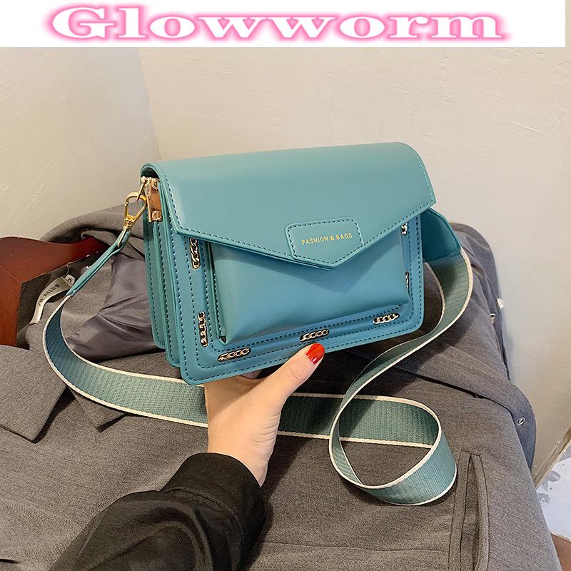 

New Fashion Solid Color Large Capacity Shoulder Messenger Bag, Black