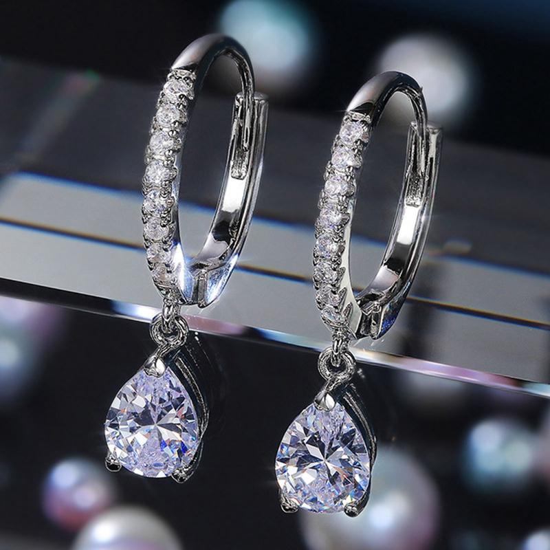 

Dangle & Chandelier Gorgeous Bridal Drop Earrings Brilliant Cubic Zirconia Crystal Elegant Accessories Dance Party Fashion Jewelry For Women
