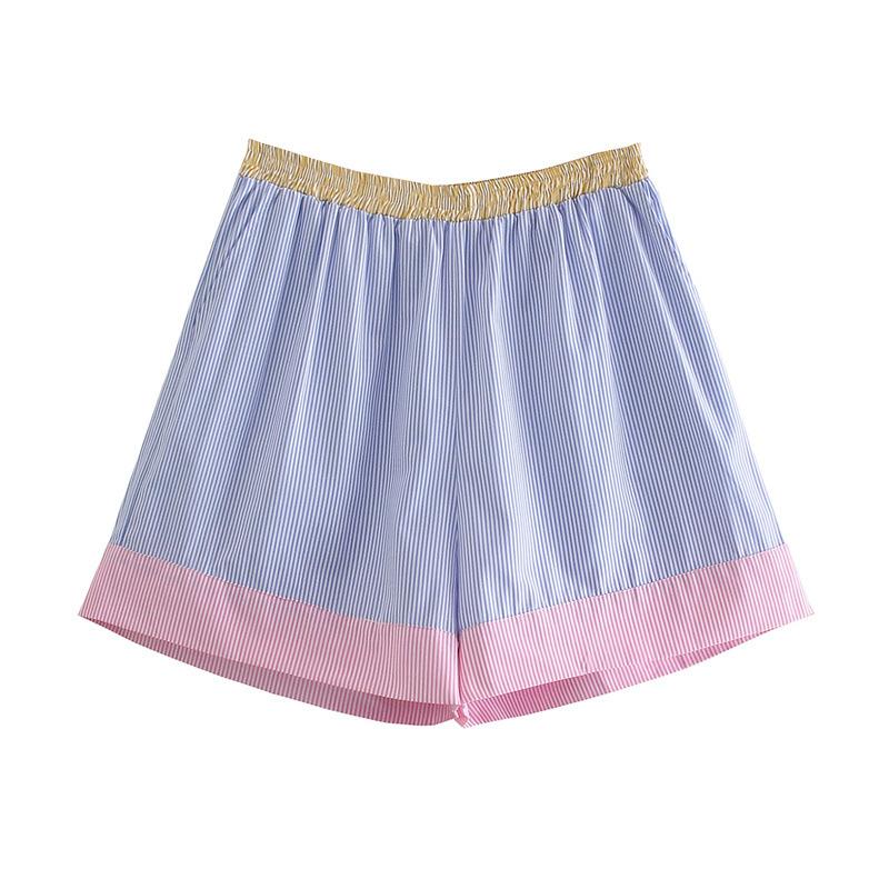 

Women' Shorts European And American 2021 Summer Crash Striped Casual DLZK256, Picture color