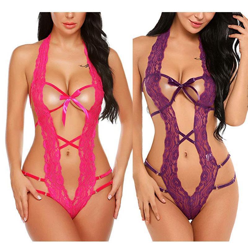 

Hollow Out Sexy Girl Lingerie Bandage Lace Erotic Spandex Solid Red Gothic Set Fantasy# Bras Sets, Rose madder