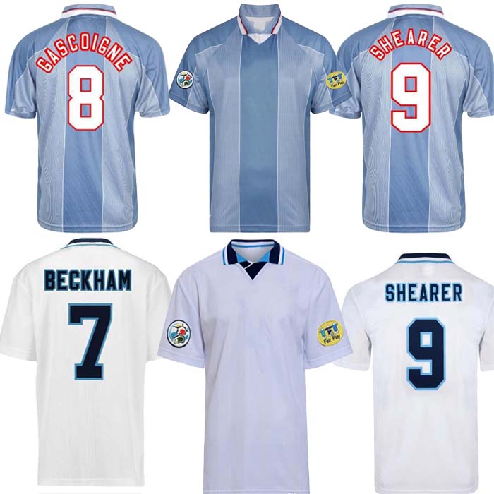 

1996 SHEARER retro soccer jersey Gascoigne SHEARER McManaman SOUTHGATE classic vintage Sheringham 96 98 home away Beckham football shirt, Black;yellow