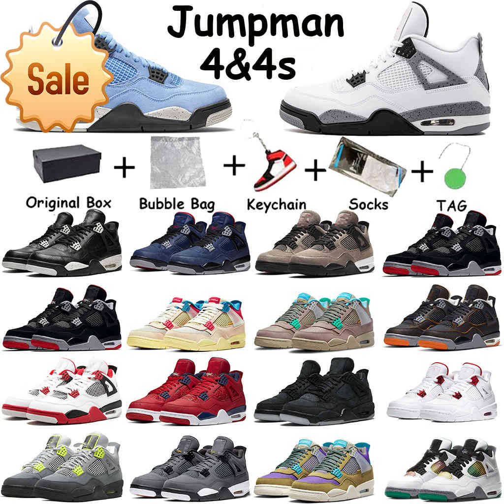 

Jumpman 2022 4 4s University Blue mens Basketball Shoes starfish metallic purple black cat bred red cactus jack men women outdoor running, 24
