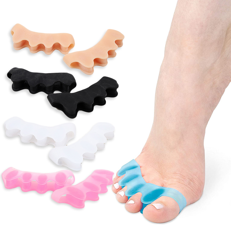 

Silicone Finger Toe Protector Toe Separators Stretchers Straightener Bunion Protector Pain Relief Foot Care 5 Colors Q0608