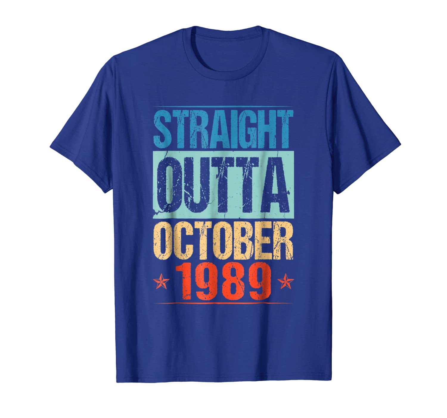 

Straight Outta October 1989 T-Shirt 29th Birthday Gift Shirt, White;black