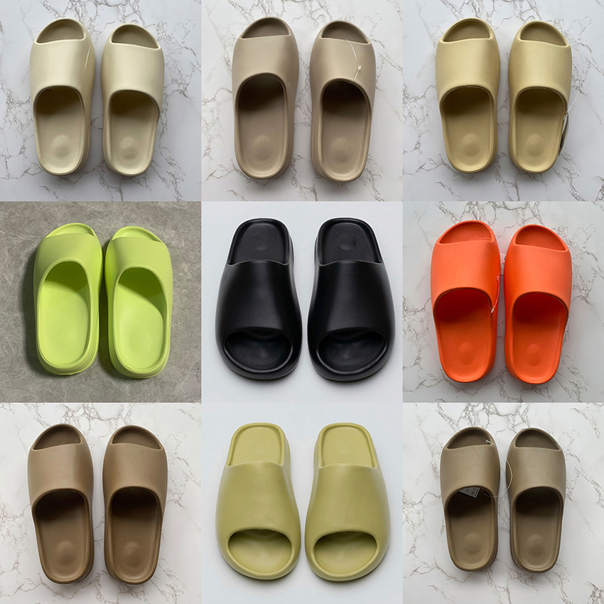 

Topsportmarket Slides Slippers Men Women Glow Green Desert Sand Black Bone White Core Brown Enfora Orange Resin Slide Moon Gray Sandals Pure Soot Shoe Big Size 13 48