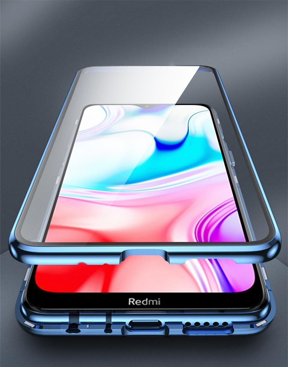 

Metal Magnetic Double Side Glass Phone Case For Xiaomi Redmi 8 8A Note 8 7 K20 Pro Phone Cover For Mi 9 9E 9T Cc9E 6X Flip Case 9L9Ok Izfj2