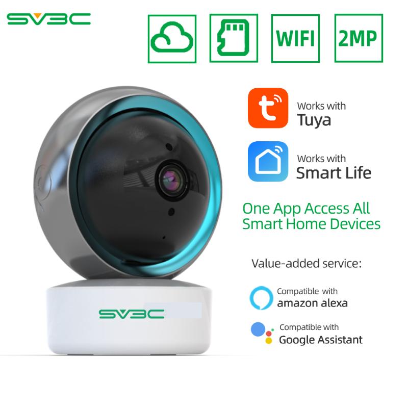 

Cameras SV3C Tuya 1080P IP Camera 2MP Wireless WiFi Indoor Smart Life Home Security Surveillance CCTV Baby Moniter Google Alexa